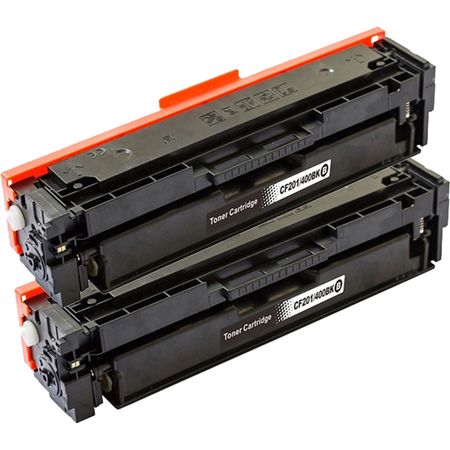 2 Pack HP 201X / CF400X Black Compatible High-Yield Toner Cartridge (Replaces 201A / CF400A)