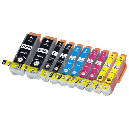 10 Pack Compatible Epson 26XL High Yield Printer Ink Cartridges