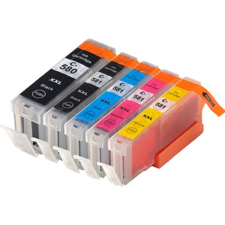 5 Pack Canon PGI-580XXL & CLI-581XXL Compatible Super High-Yield Ink Cartridges