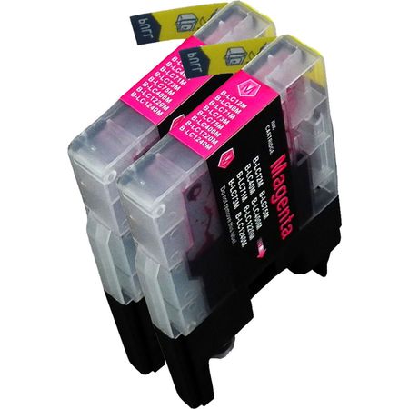 2 Pack Brother LC75M Magenta Compatible High-Yield Ink Cartridges (Replaces LC71M)